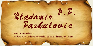 Mladomir Paskulović vizit kartica